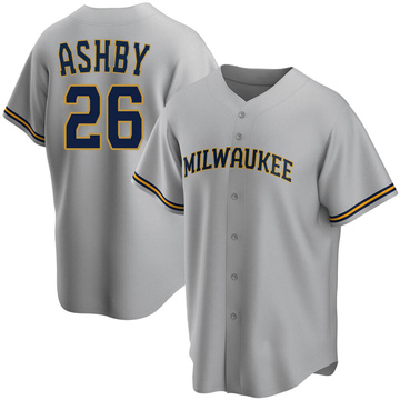 Aaron Ashby 26 2022-23 City Connect Milwaukee Brewers Jersey - Powder Blue  - Robokeg - Robokeg