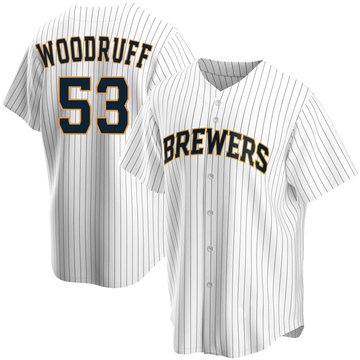 Nike Milwaukee Brewers Brandon Woodruff Replica Home Jersey - Cream - MODA3