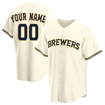 Thyago Vieira Women's Nike Cream Milwaukee Brewers Home Replica Custom Jersey