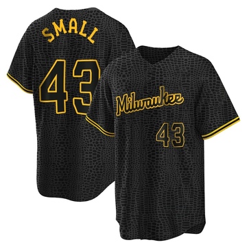 Ethan Small Men's Nike Cream Milwaukee Brewers Home Replica Custom Jersey Size: Large