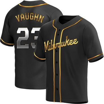 Youth Milwaukee Brewers Greg Vaughn Replica Gray Road Jersey