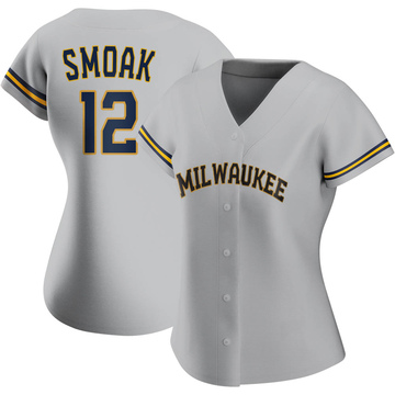 Justin Smoak Milwaukee Brewers Men's Backer T-Shirt - Ash