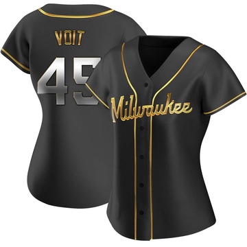 Women's Milwaukee Brewers ＃45 Luke Voit Navy Branded Base Runner