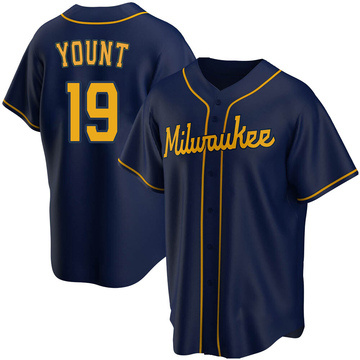 2022 Robin Yount Milwaukee Brewers Replica Jersey SGA 8/17/22 Size XL