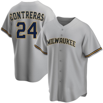 Youth Nike Gray Milwaukee Brewers Road 2020 Replica Team Jersey