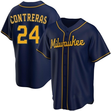 Wholesale Dropshipping M-Lb Men's Milwaukee Brewers William Contreras White  Navy Replica Alternate Jersey - China Milwaukee Brewers Replica Jersey and  Milwaukee Brewers Cool Base Jersey price