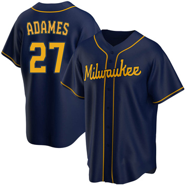 Game-Used Pinstripe Jersey (Size 44): Willy Adames Fathers Day Ribbon  (PIT@MIL 6/18/23)